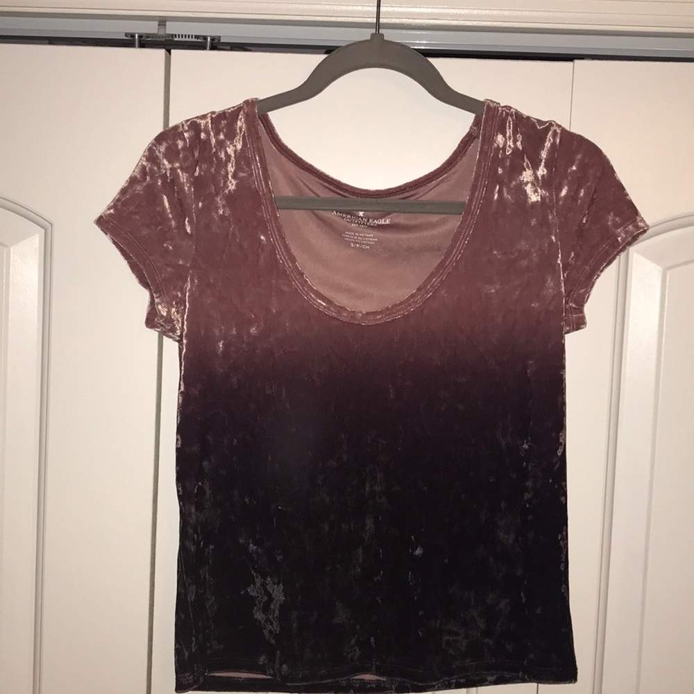 Ombre velvet top